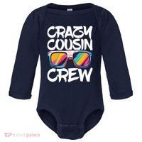 Crazy Cousin Crew Adults Boy Girl Matching Baby Long Sleeve Bodysuit thumb 0