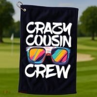 Crazy Cousin Crew Adults Boy Girl Matching Golf Towel thumb 1