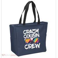 Crazy Cousin Crew Adults Boy Girl Matching Tote Bag thumb 2