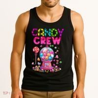 Candy Crew Candy Land Sweetie Candy Squad Halloween Costume Tank Top thumb 3