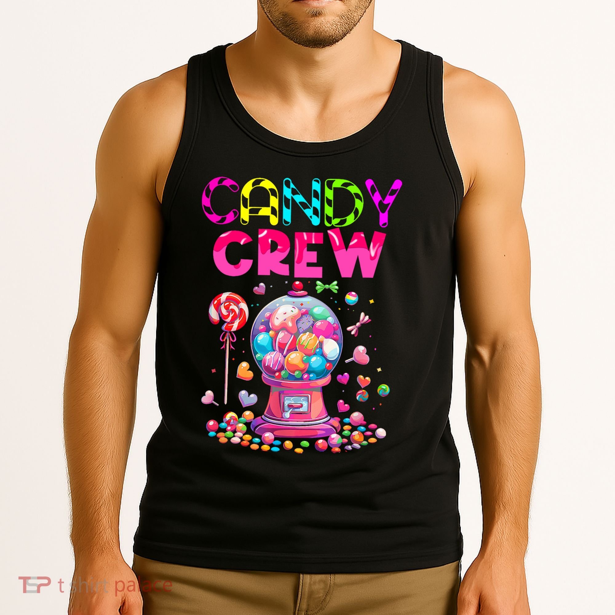 Candy Crew Candy Land Sweetie Candy Squad Halloween Costume Tank Top