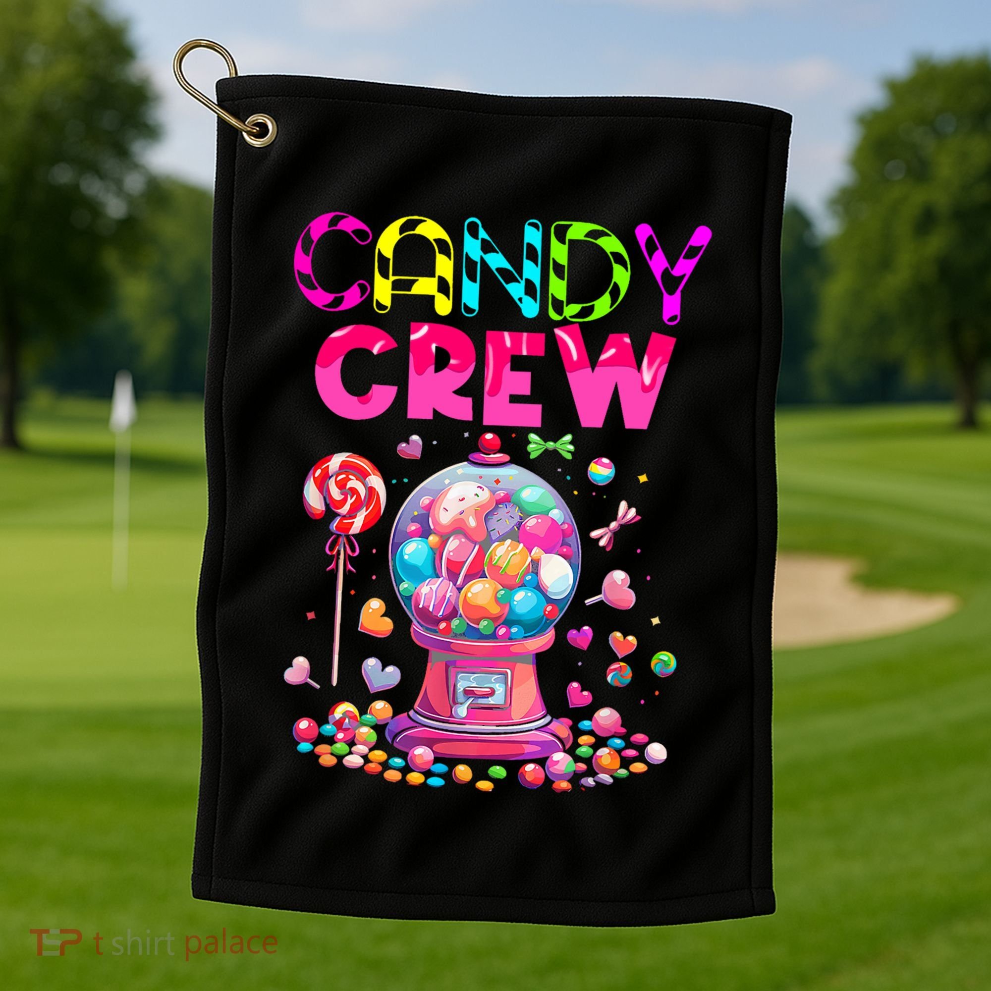 Candy Crew Candy Land Sweetie Candy Squad Halloween Costume Golf Towel