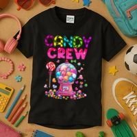 Candy Crew Candy Land Sweetie Candy Squad Halloween Costume Kids T-Shirt thumb 3