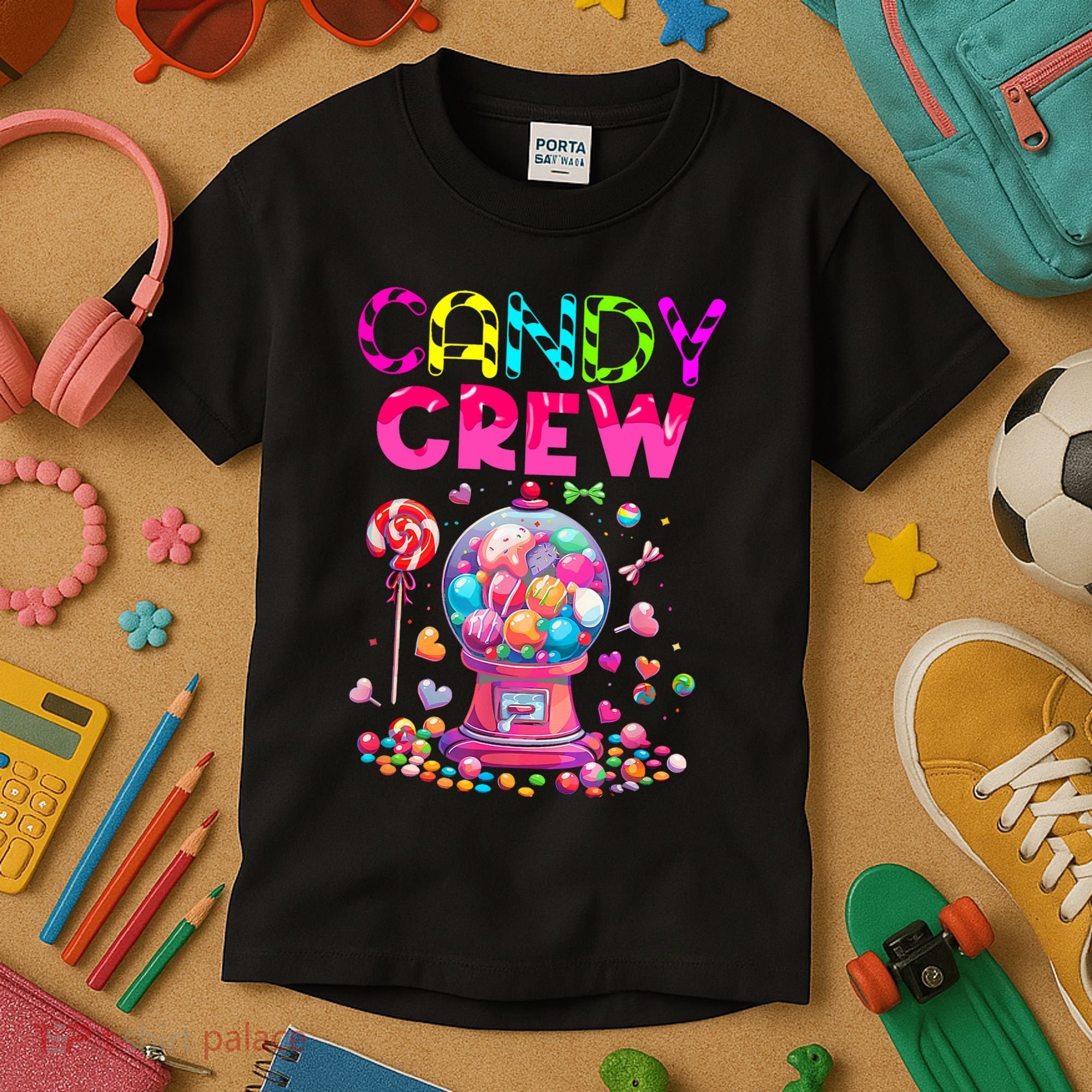 Candy Crew Candy Land Sweetie Candy Squad Halloween Costume Kids T-Shirt