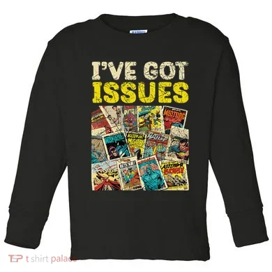Comic Collector Comic Reader Reading Toddler Long Sleeve