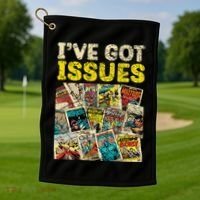 Comic Collector Comic Reader Reading Golf Towel thumb 1