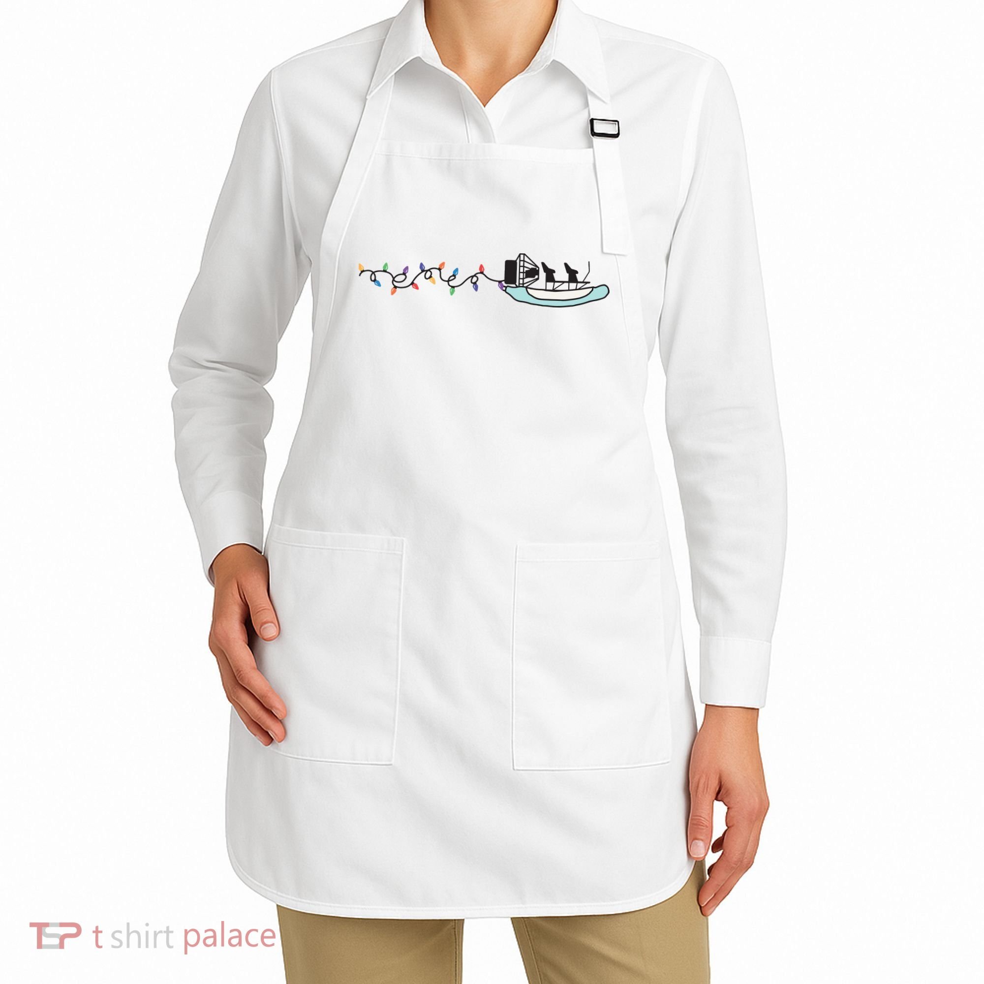 Cooter Canoe Christmas Purewick Sweater Funny Nurse Apron