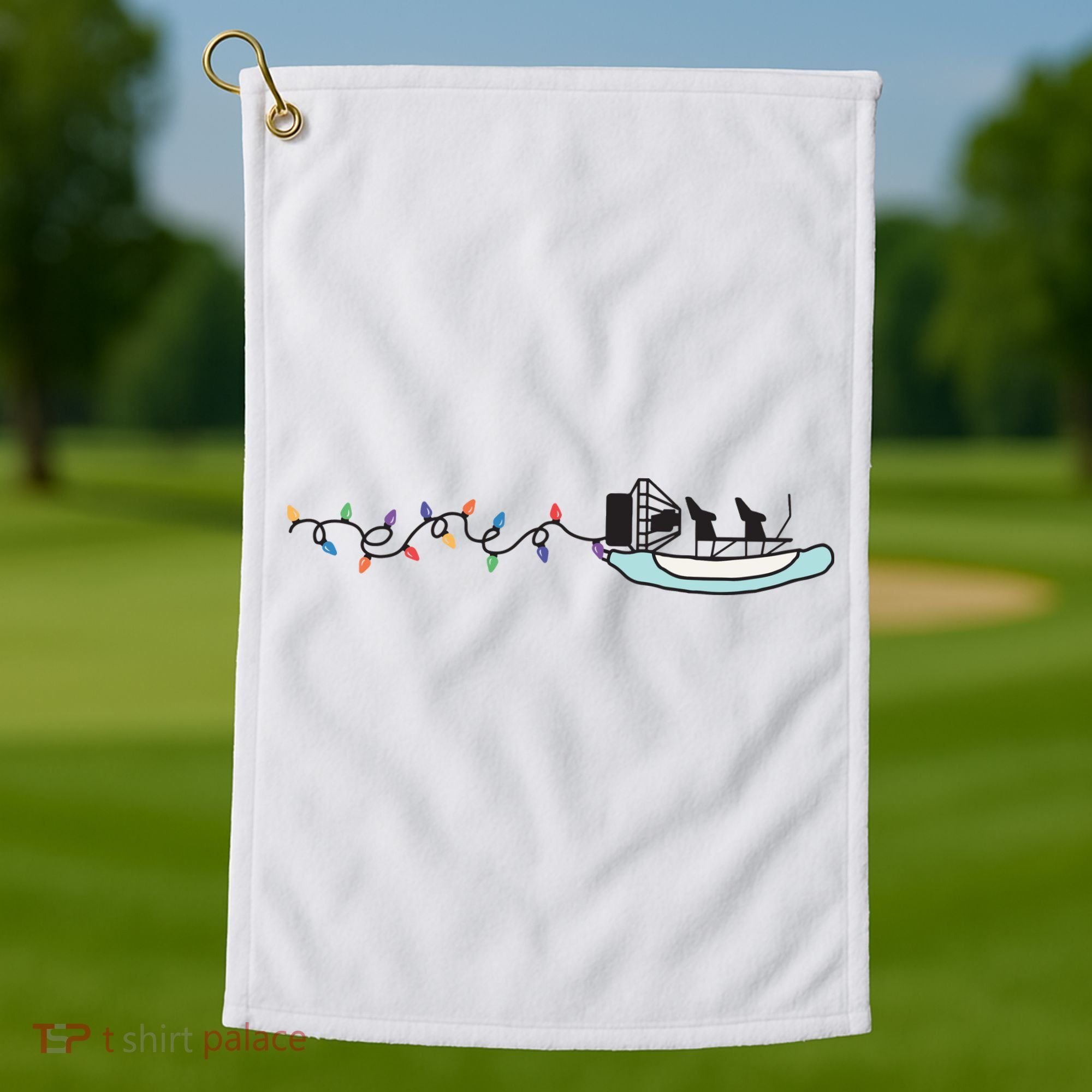 Cooter Canoe Christmas Purewick Sweater Funny Nurse Golf Towel