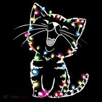 Cute Cat Christmas Lights Funny Xmas Sweatshirt thumb 3