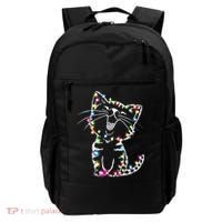 Cute Cat Christmas Lights Funny Xmas Backpack thumb 0