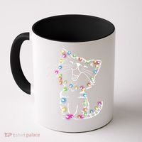 Cute Cat Christmas Lights Funny Xmas Coffee Mug thumb 0