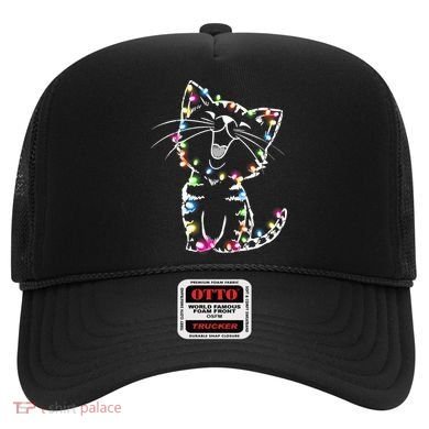 Cute Cat Christmas Lights Funny Xmas Hat
