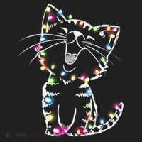 Cute Cat Christmas Lights Funny Xmas Hat thumb 2