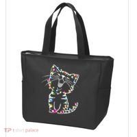 Cute Cat Christmas Lights Funny Xmas Tote Bag thumb 3