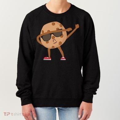 Chocolate Chip Cookie Funny Dabbing Drop Cookie Baking Lover Gift Women's Sweatshirt