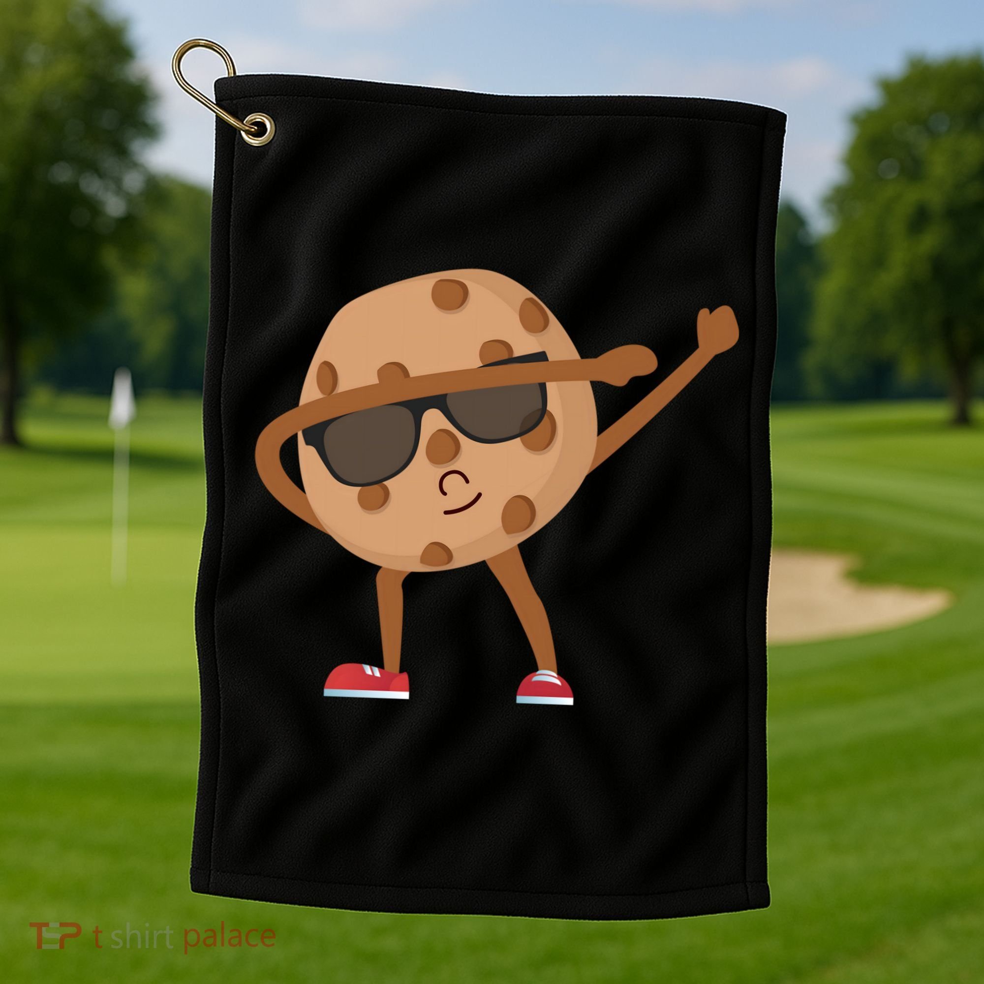 Chocolate Chip Cookie Funny Dabbing Drop Cookie Baking Lover Gift Golf Towel