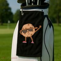 Chocolate Chip Cookie Funny Dabbing Drop Cookie Baking Lover Gift Golf Towel thumb 2