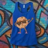 Chocolate Chip Cookie Funny Dabbing Drop Cookie Baking Lover Gift Women's Tank Top thumb 3