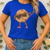 Chocolate Chip Cookie Funny Dabbing Drop Cookie Baking Lover Gift Women's T-Shirt thumb 2