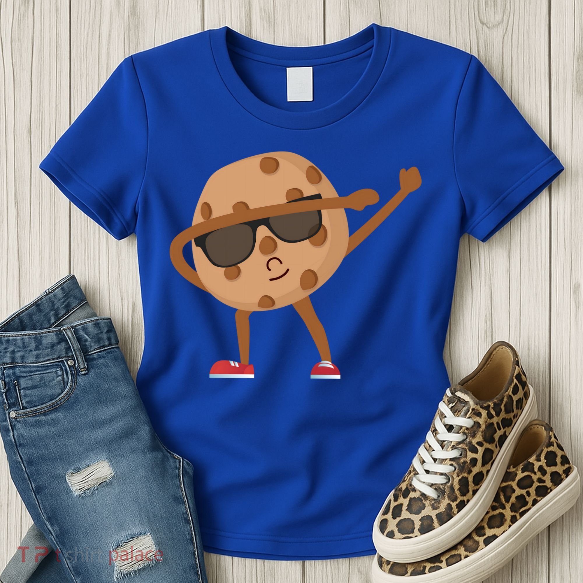 Chocolate Chip Cookie Funny Dabbing Drop Cookie Baking Lover Gift Women's T-Shirt