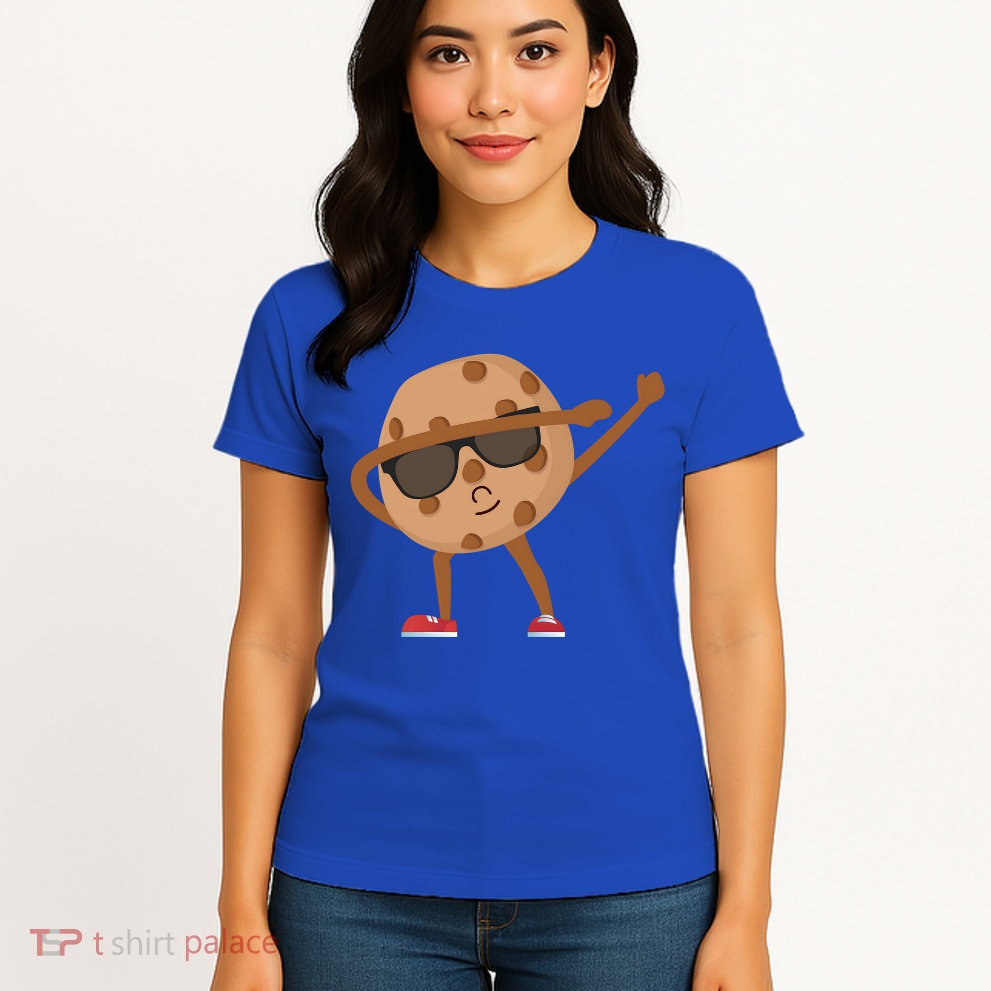 Chocolate Chip Cookie Funny Dabbing Drop Cookie Baking Lover Gift Women's T-Shirt