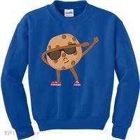Chocolate Chip Cookie Funny Dabbing Drop Cookie Baking Lover Gift Kids Sweatshirt thumb 0