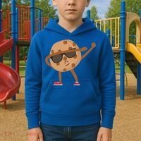 Chocolate Chip Cookie Funny Dabbing Drop Cookie Baking Lover Gift Kids Hoodie thumb 2