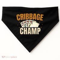 Cribbage Champ Card Game Players USA-Made Doggie Bandana thumb 0
