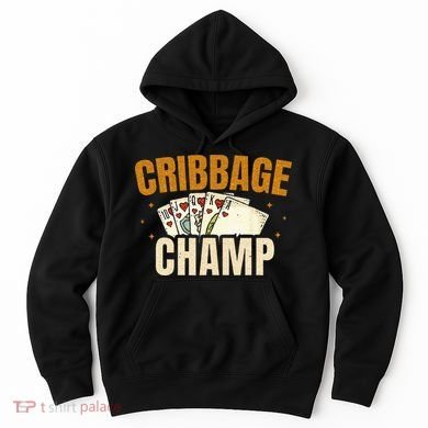 Cribbage Champ Card Game Players Hoodie