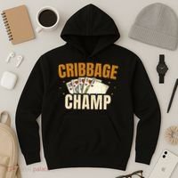 Cribbage Champ Card Game Players Hoodie thumb 3