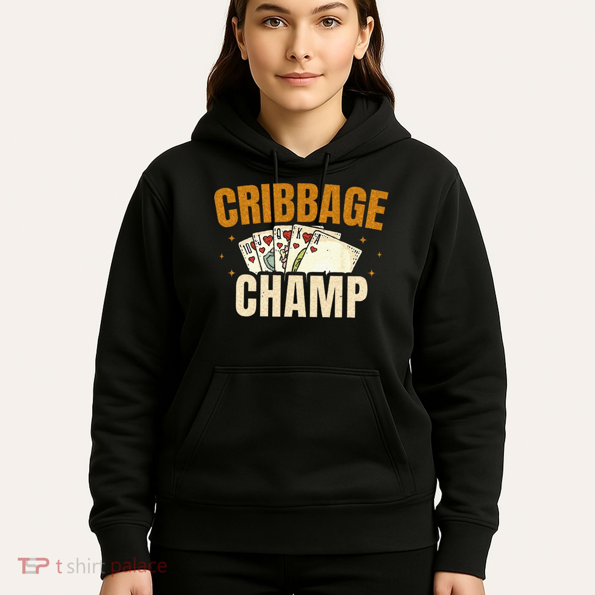 Cribbage Champ Card Game Players Hoodie