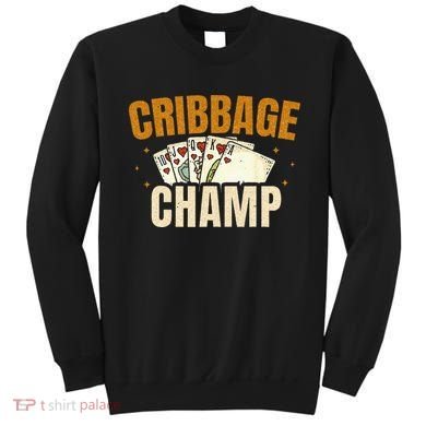 Cribbage Champ Card Game Players Sweatshirt