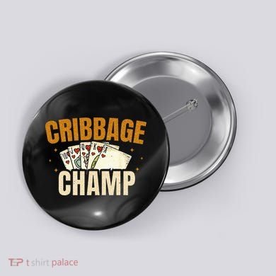 Cribbage Champ Card Game Players Button