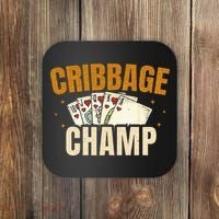 Cribbage Champ Card Game Players Coaster thumb 0