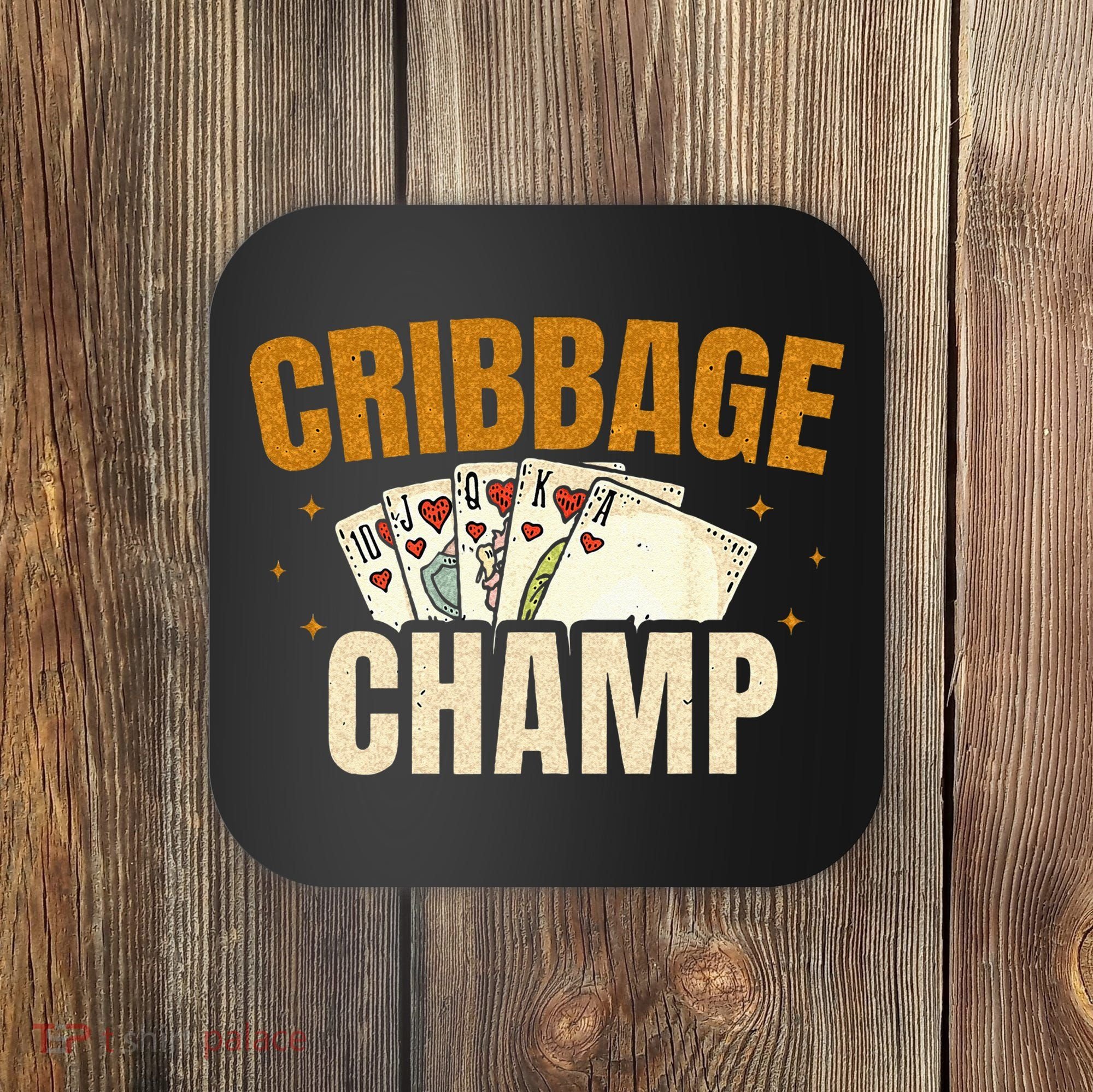 Cribbage Champ Card Game Players Coaster