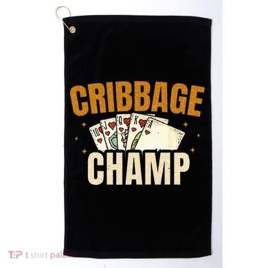 Cribbage Champ Card Game Players Golf Towel