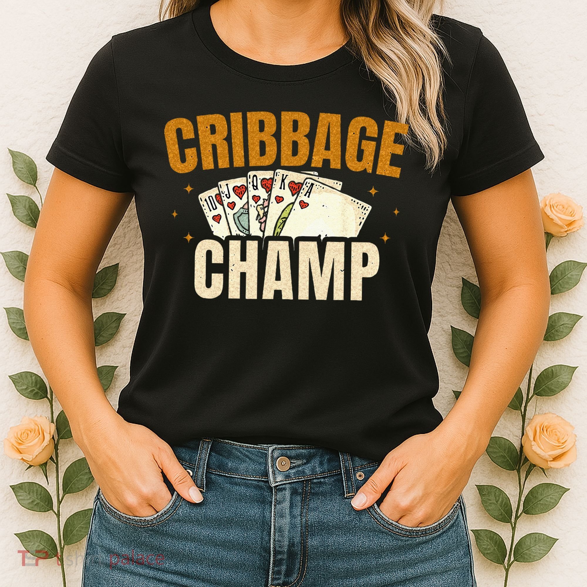 Cribbage Champ Card Game Players Women's T-Shirt