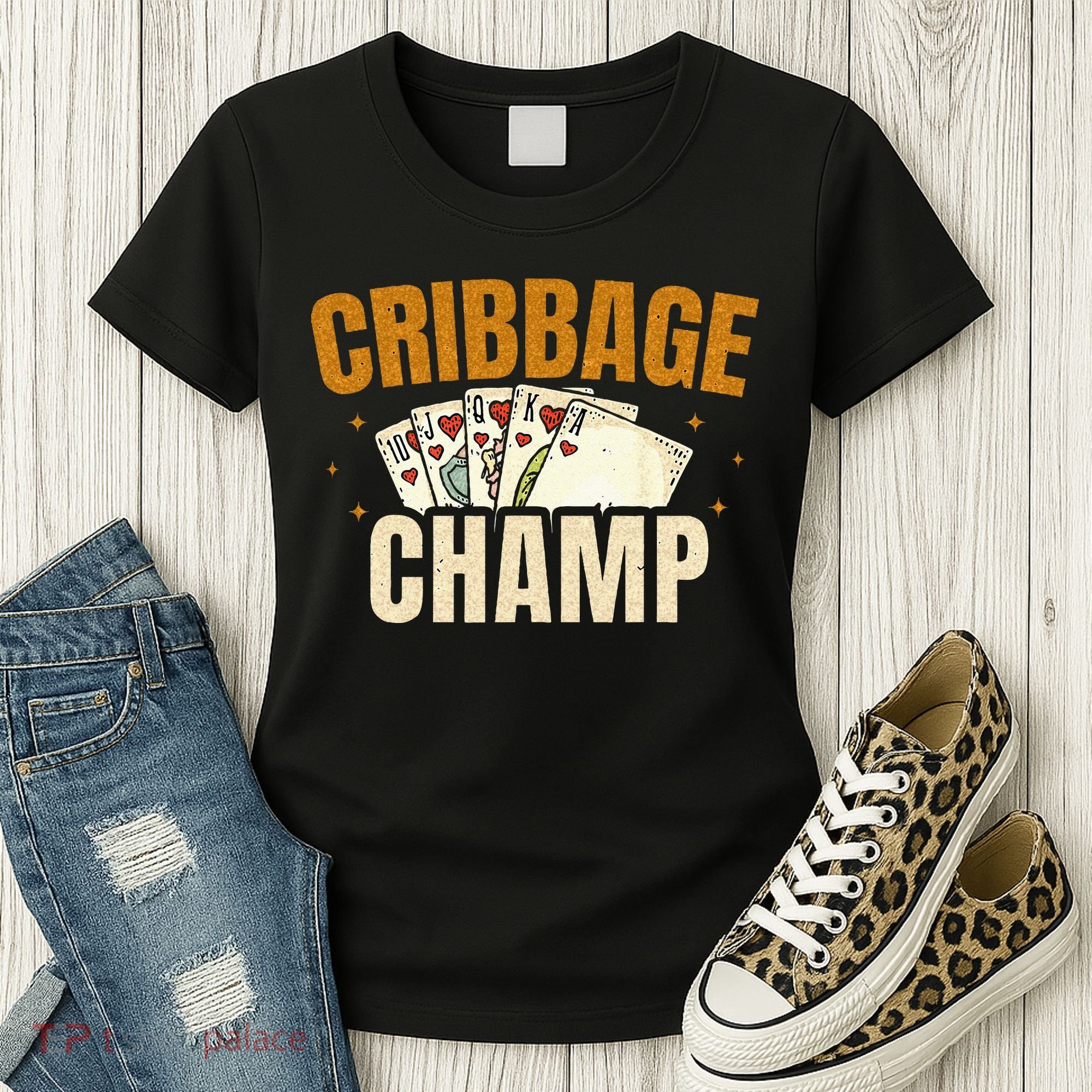 Cribbage Champ Card Game Players Women's T-Shirt