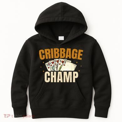 Cribbage Champ Card Game Players Kids Hoodie
