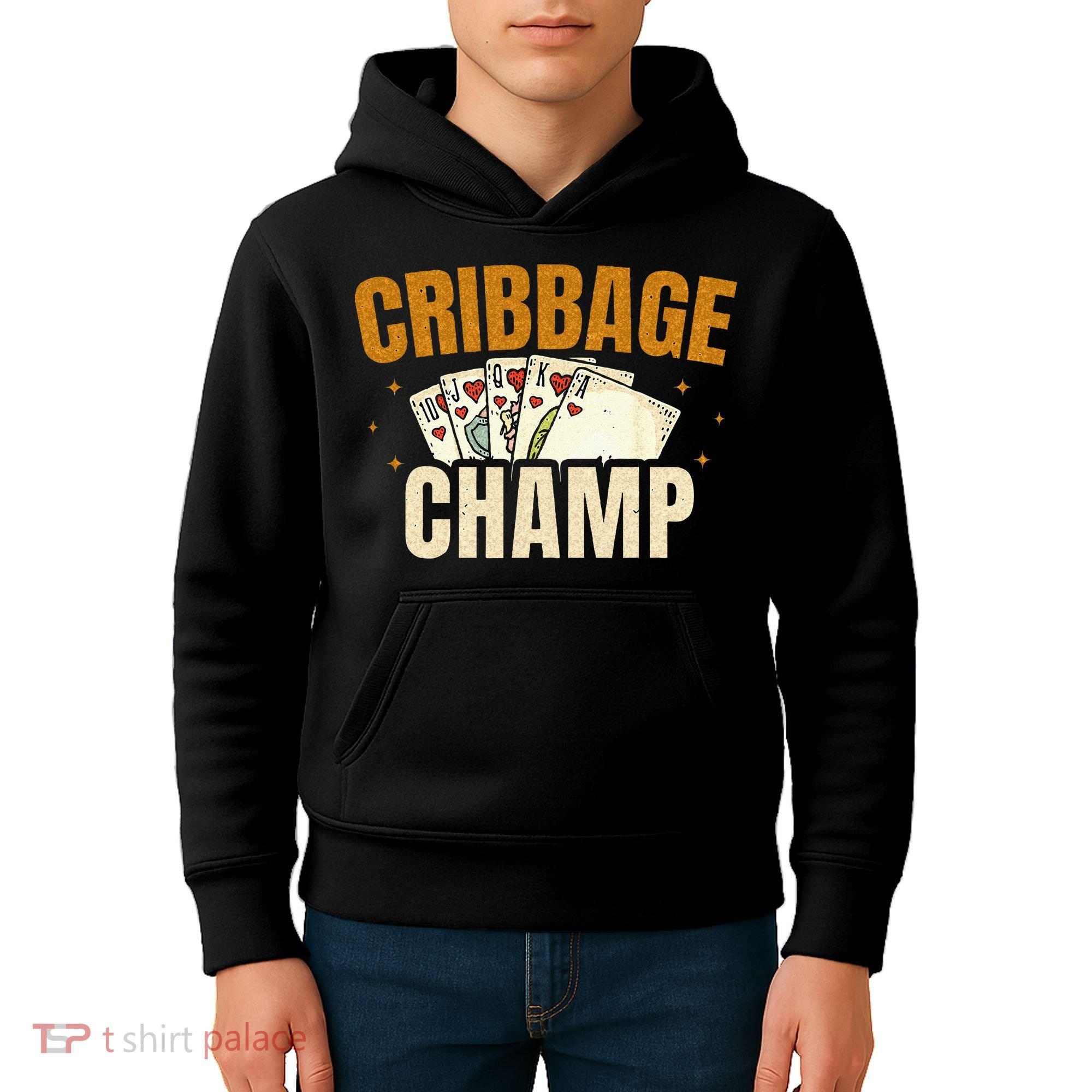 Cribbage Champ Card Game Players Kids Hoodie