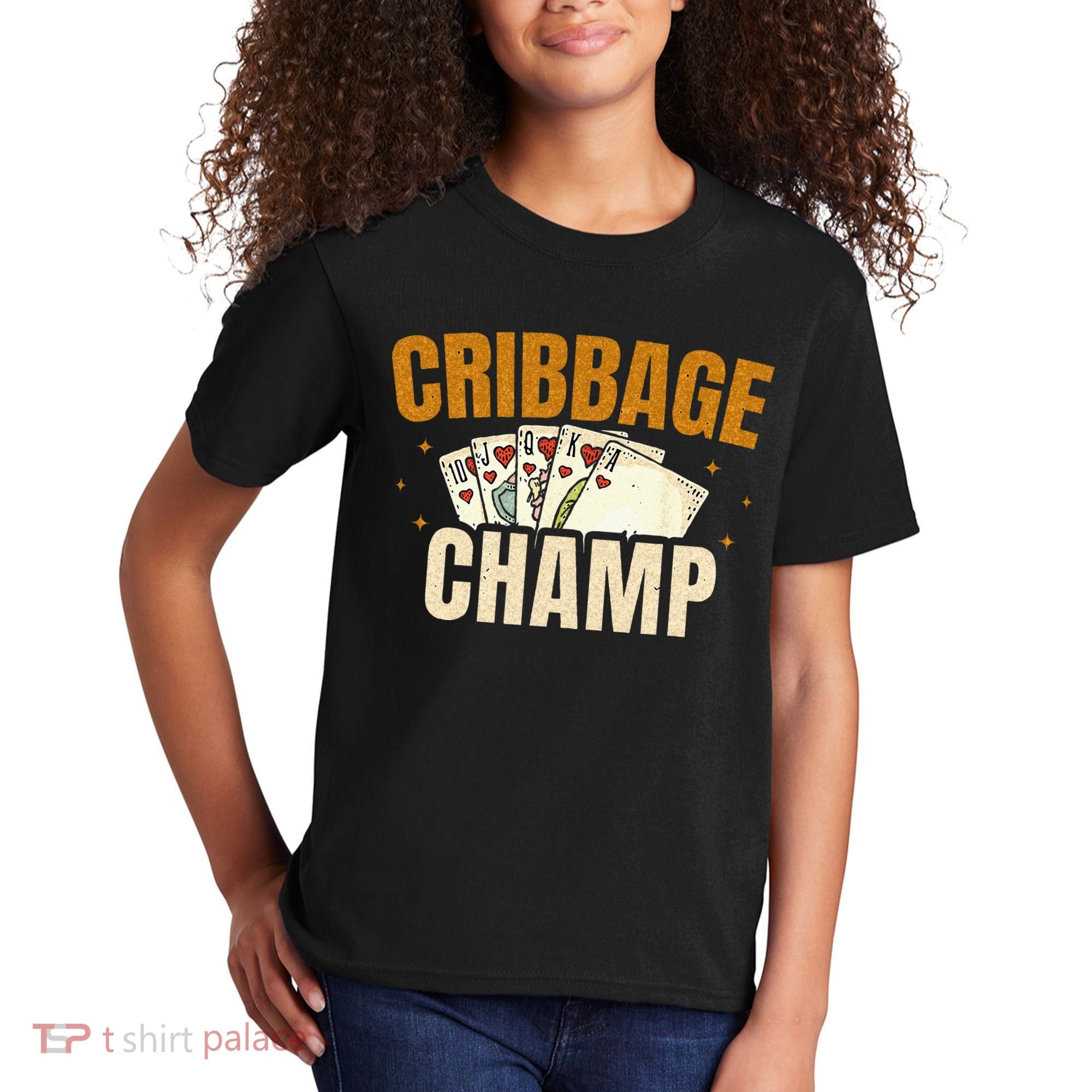Cribbage Champ Card Game Players Kids T-Shirt