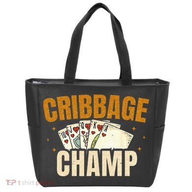 Cribbage Champ Card Game Players Tote Bag