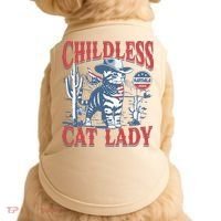 Cowboy Cat Childless Cat Lady For Kamala Election Voting Doggie Tank thumb 0