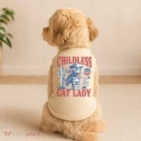 Cowboy Cat Childless Cat Lady For Kamala Election Voting Doggie Tank thumb 2