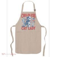 Cowboy Cat Childless Cat Lady For Kamala Election Voting Apron thumb 0