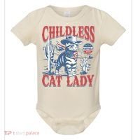 Cowboy Cat Childless Cat Lady For Kamala Election Voting Baby Bodysuit thumb 0