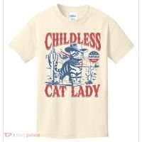 Cowboy Cat Childless Cat Lady For Kamala Election Voting Kids T-Shirt thumb 0