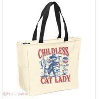 Cowboy Cat Childless Cat Lady For Kamala Election Voting Tote Bag thumb 2