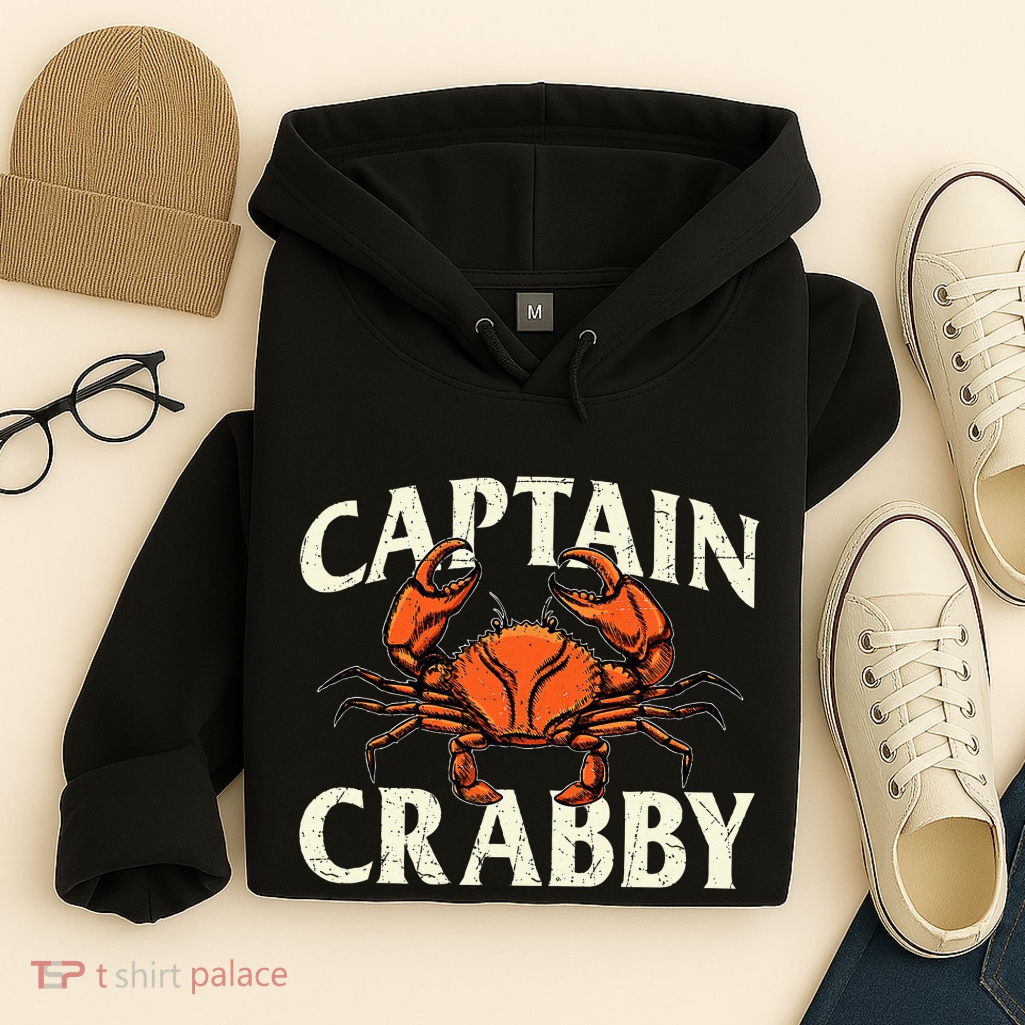 Captain Crabby Crustacean Crabber Crabbing Seafood Lover Hoodie