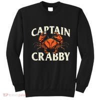Captain Crabby Crustacean Crabber Crabbing Seafood Lover Sweatshirt thumb 0